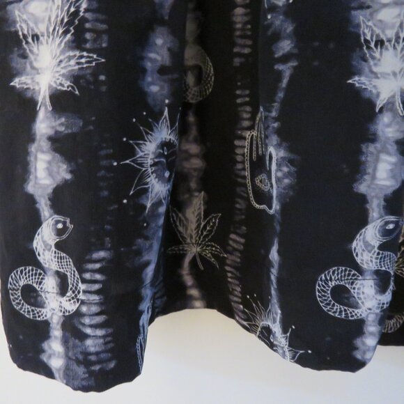SANDRO Protect 100% Silk Tarot Astrology Zodiac Celestial Shirt Dress Size US 6 - Picture 13 of 15